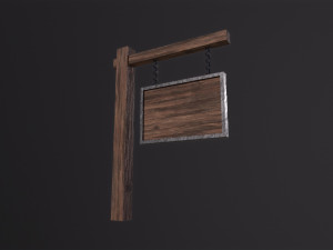 Medieval Signboard 3D Модель