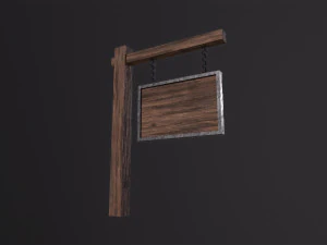 Medieval Signboard 3D Model