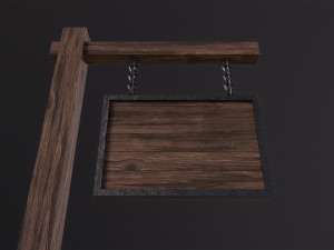 Medieval Signboard 3D Модель