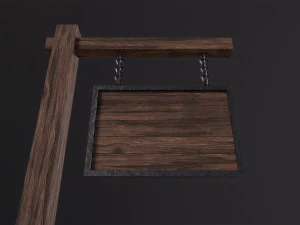 Medieval Signboard 3D Model