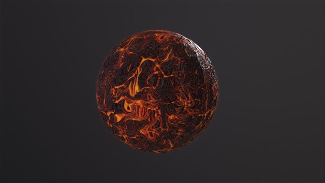 Lava Planet Model 3D .c4d .max .obj .3ds .fbx .stl .blend 