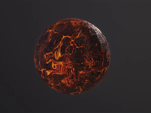 Планета лавы 3D Модель