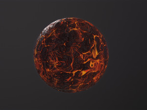 Lava Planet Model 3D