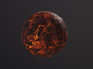 Lava Planet Model 3D
