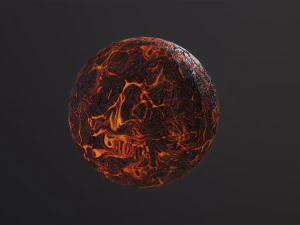 Lava Planet 3D Model