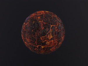 Lava Planet Model 3D
