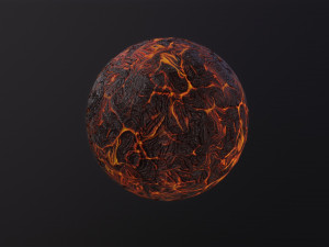Lava Planet Model 3D