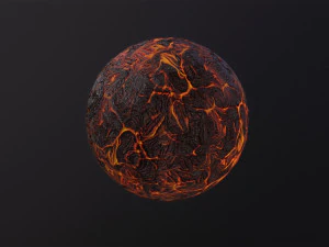 Lava Planet 3D Model