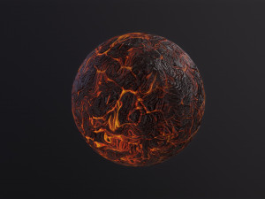 Lava Planet Model 3D