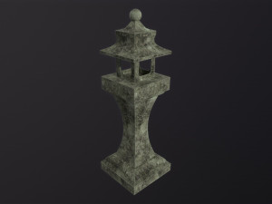 Japanese Stone Lantern Modelo 3D