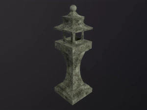 Japon Taş Feneri 3D Model