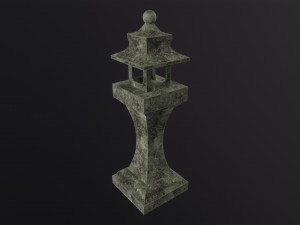 Japanese Stone Lantern Modelo 3D