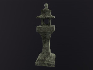 Japanese Stone Lantern Modelo 3D