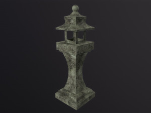 Japanese Stone Lantern Modelo 3D