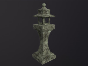 Japanese Stone Lantern Modelo 3D