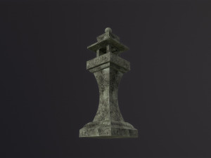 Japanese Stone Lantern Modelo 3D