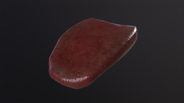 Severed Tongue 3D Модель .c4d .max .obj .3ds .fbx .stl .blend 