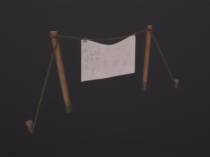 Clothesline 3D Model