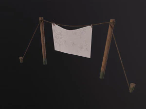 Clothesline 3D Model