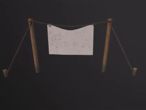 Clothesline 3D Model