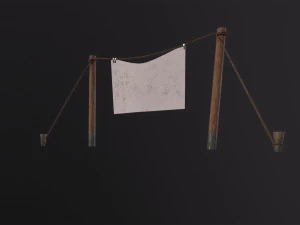Clothesline 3D Model