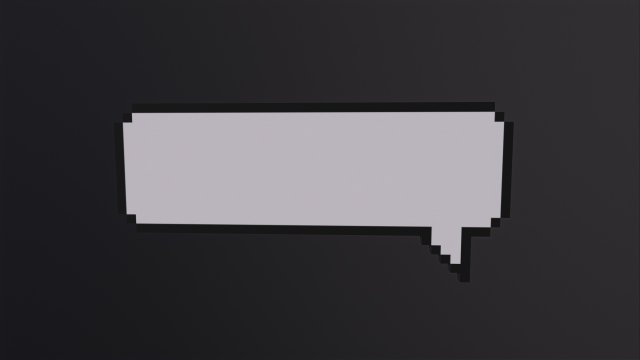 Pixel Speech Bubbles Modelo 3D .c4d .max .obj .3ds .fbx .stl .blend 