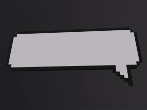 Bolhas de fala de pixels Modelo 3D