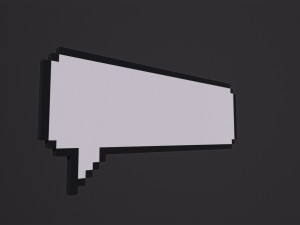 Pixel Speech Bubbles Modelo 3D