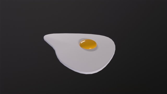 Fried Egg Modèle 3D .c4d .max .obj .3ds .fbx .stl .blend 