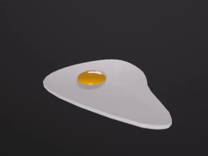 Ovo frito Modelo 3D