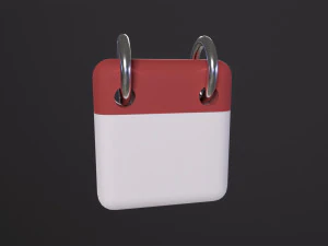 달력 아이콘 3D 모델