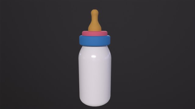 Baby Bottle Modello 3D .c4d .max .obj .3ds .fbx .stl .blend 