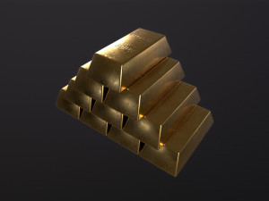 Gold Bars 3D Model