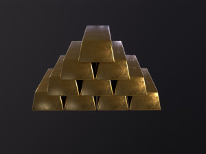 Gold Bars 3D Model