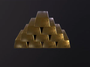 금괴 3D 모델