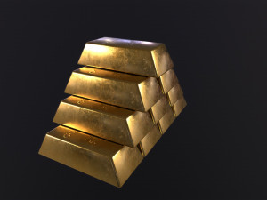 Gold Bars 3D Model