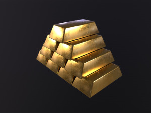 Gold Bars 3D Model
