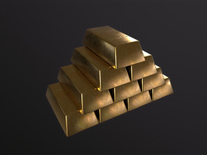 Gold Bars 3D Model