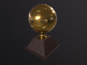Trophy Golden Ball 3D Model