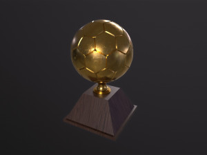 Trophy Golden Ball 3D Model