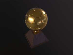 Trophy Golden Ball 3D Model