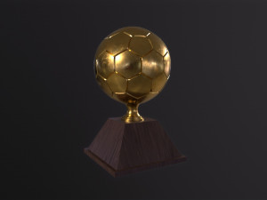 Trophy Golden Ball 3D Model