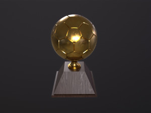 Trophy Golden Ball 3D Model