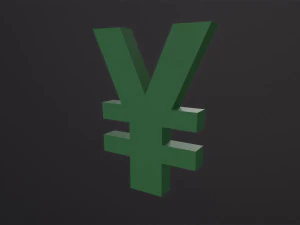Yen Symbol 3D Model