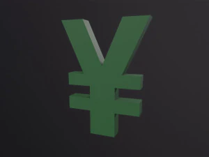 Yen Symbol 3D Model