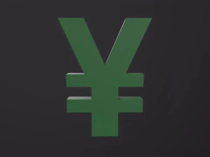 Yen Symbol 3D Model