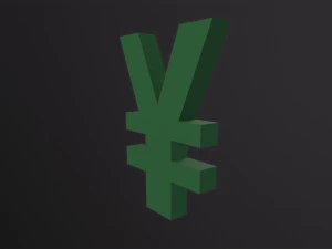 Yen Symbol 3D Model