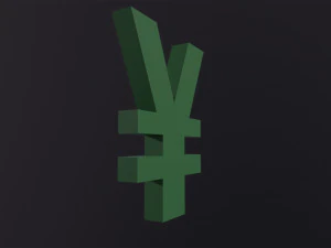 Yen Symbol 3D Model