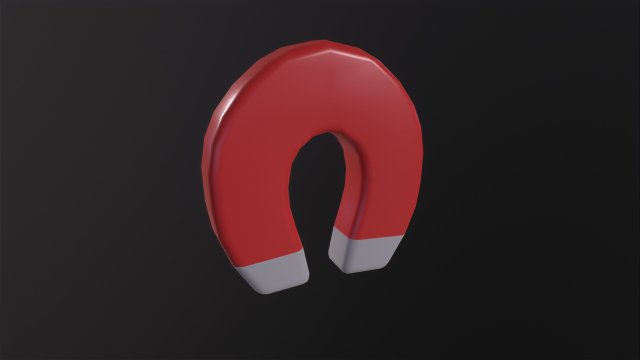 Magnet Emoji 3D Model .c4d .max .obj .3ds .fbx .stl .blend 