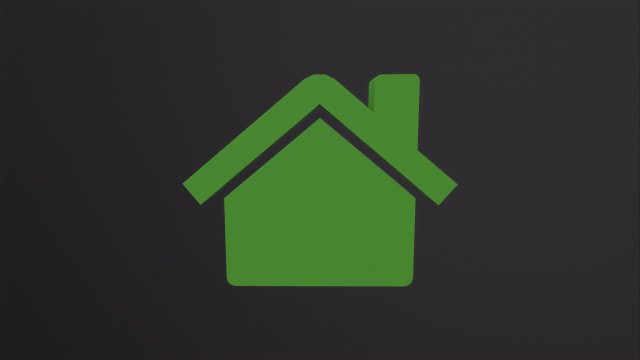 Web Icon Home 3D Модель .c4d .max .obj .3ds .fbx .stl .blend 